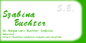 szabina buchter business card